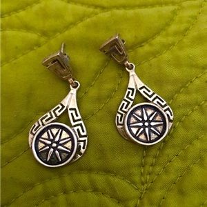 Silver Aztec Earrings